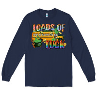 Navy Loads of luck with school bus St. Patrick's Day Long Sleeve Tee - FaDigitalArtStudio
