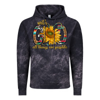 Cloud Black with god all things are possible with sunflower bbs Vintage Hoodie - BundleAndBundleShop