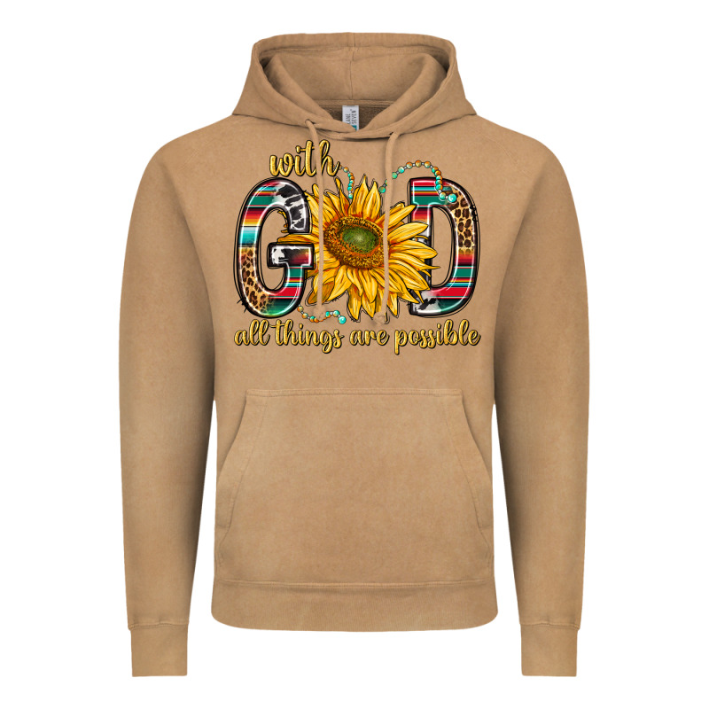 With God All Things Are Possible With Sunflower Bbs Vintage Hoodie by BundleAndBundleShop | Teevron