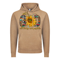 Vintage Coffee with god all things are possible with sunflower bbs Vintage Hoodie - BundleAndBundleShop