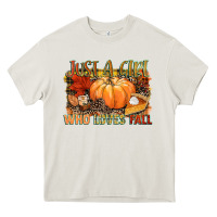 Cream Just a girl who loves Fall Heavy Core Tee - NancyCooperArtShop