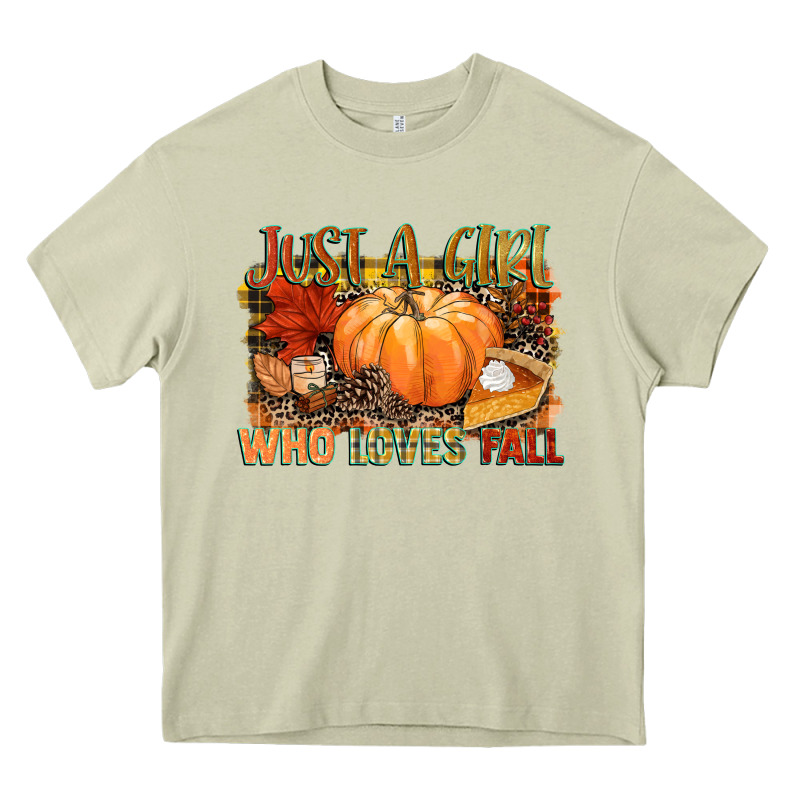 Just A Girl Who Loves Fall Heavy Core Tee by NancyCooperArtShop | Teevron