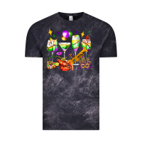 Cloud Black mardi gras wine glasses olivia Vintage Tee - OliviaCreatesArt
