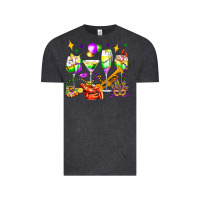 Vintage Black mardi gras wine glasses olivia Vintage Tee - OliviaCreatesArt
