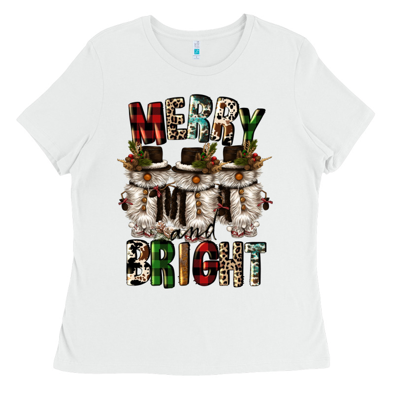 Merry And Bright Ladies Tee by CowGirlArtShop | Teevron
