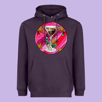Christmas Espresso Martini Heavyweight Hoodie Designed By Adodesignshop