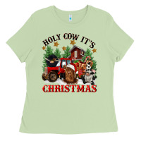 Matcha holy cow its christmas Ladies Tee - CowGirlArtShop