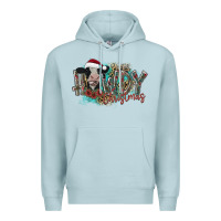 Blue Mist howdy christmas Premium Hoodie - CowhideDigitalArt