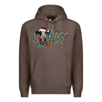 Coffee howdy christmas Premium Hoodie - CowhideDigitalArt