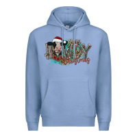 Colony Blue howdy christmas Premium Hoodie - CowhideDigitalArt