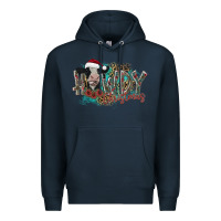 Navy howdy christmas Premium Hoodie - CowhideDigitalArt