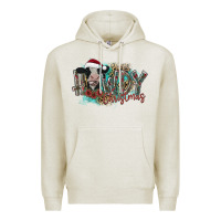 Oatmeal Heather howdy christmas Premium Hoodie - CowhideDigitalArt