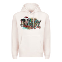 Pale Pink howdy christmas Premium Hoodie - CowhideDigitalArt