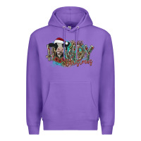 Purple howdy christmas Premium Hoodie - CowhideDigitalArt