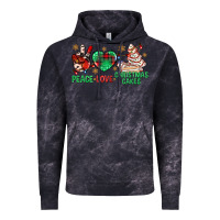 Cloud Black peace love christmas cakes bbs Vintage Hoodie - BundleAndBundleShop
