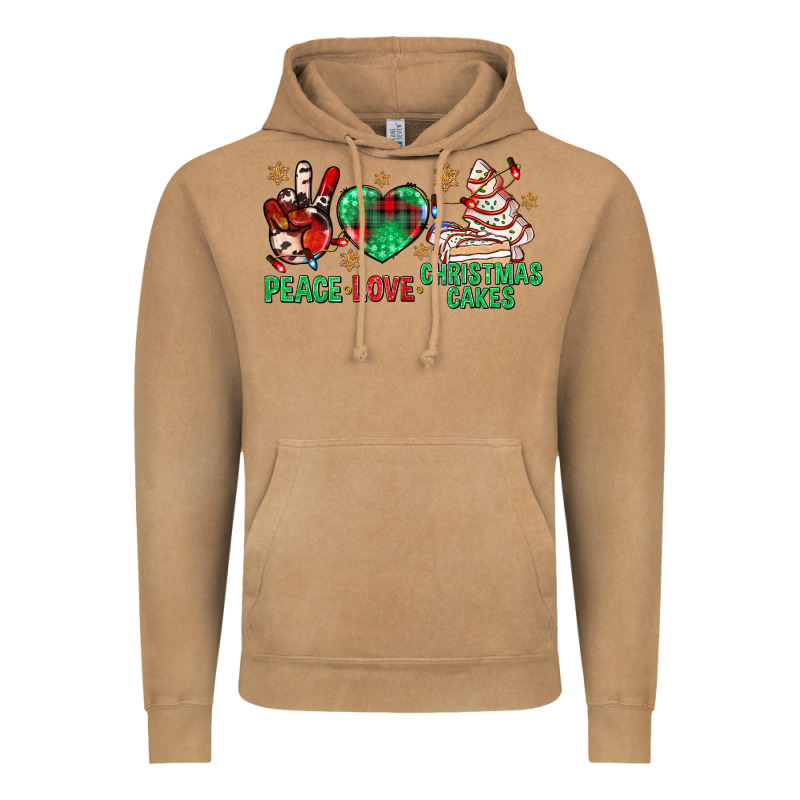 Peace Love Christmas Cakes Bbs Vintage Hoodie by BundleAndBundleShop | Teevron