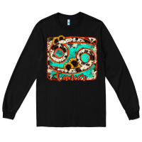 Black cancer turquoise cowhide Long Sleeve Tee - RanaPortraitStore