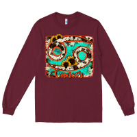 Burgundy cancer turquoise cowhide Long Sleeve Tee - RanaPortraitStore