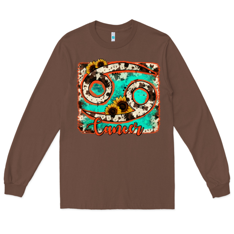 Cancer Turquoise Cowhide Long Sleeve Tee by RanaPortraitStore | Teevron