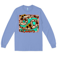 Colony Blue cancer turquoise cowhide Long Sleeve Tee - RanaPortraitStore