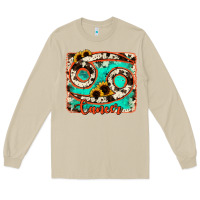 Mushroom cancer turquoise cowhide Long Sleeve Tee - RanaPortraitStore