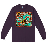 Plum cancer turquoise cowhide Long Sleeve Tee - RanaPortraitStore