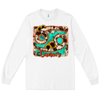 White cancer turquoise cowhide Long Sleeve Tee - RanaPortraitStore