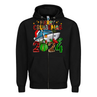 Black merry cruisemas 2024 Zipper Hoodie - AdoDesignShop