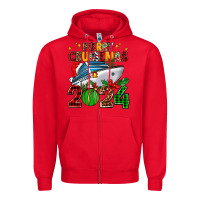 Red merry cruisemas 2024 Zipper Hoodie - AdoDesignShop
