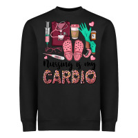 Black nursing is my cardio Heavyweight Sweatshirt - BarkalooDesign