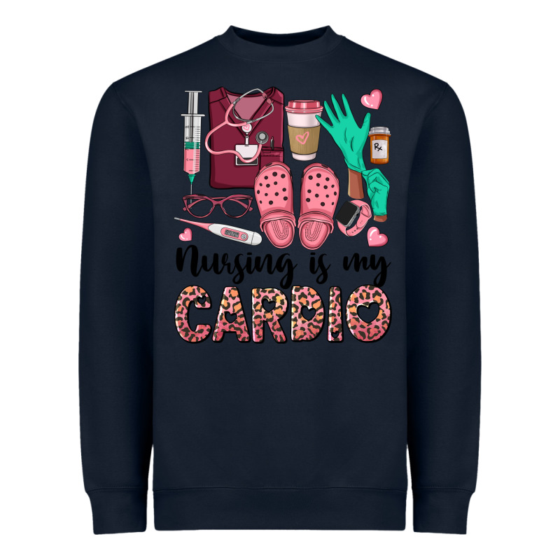Nursing Is My Cardio Heavyweight Sweatshirt by BarkalooDesign | Teevron