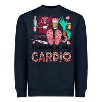 Navy nursing is my cardio Heavyweight Sweatshirt - BarkalooDesign
