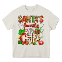 Cream santa's favorite cna Heavy Core Tee - texasbilliewilder