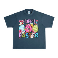 Midnight Navy Happy Easter eggs Urban Heavy Tee - OliviaCreatesArt