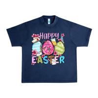 Navy Happy Easter eggs Urban Heavy Tee - OliviaCreatesArt