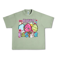 Oil Green Happy Easter eggs Urban Heavy Tee - OliviaCreatesArt
