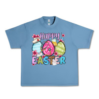 Pebble Blue Happy Easter eggs Urban Heavy Tee - OliviaCreatesArt