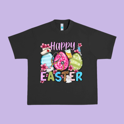 Happy Easter Eggs Urban Heavy Tee Designed By Oliviacreatesart