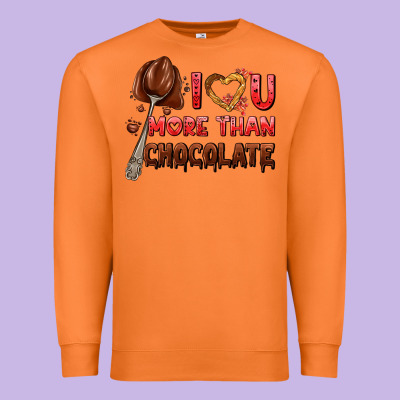 I Love You More Than Chocolate Premium Sweatshirt Designed By Adodesignshop