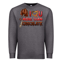 Charcoal Heather i love you more than chocolate Premium Sweatshirt - AdoDesignShop