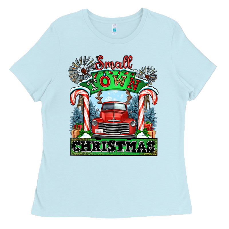 Small Town Christmas Ladies Tee by CowGirlArtShop | Teevron