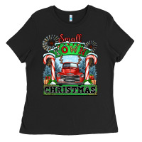 Black small town christmas Ladies Tee - CowGirlArtShop
