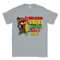 Heather Grey juneteenth breaking every chain since 1865 woman f Classic Tee - CowGirlArtShop