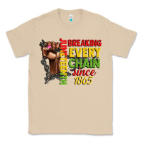 Mushroom juneteenth breaking every chain since 1865 woman f Classic Tee - CowGirlArtShop