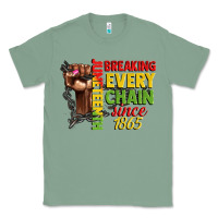 Sage juneteenth breaking every chain since 1865 woman f Classic Tee - CowGirlArtShop