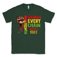 Sports Green juneteenth breaking every chain since 1865 woman f Classic Tee - CowGirlArtShop