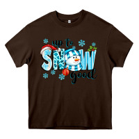 Chocolate Brown up to snow good Heavy Core Tee - texasbilliewilder