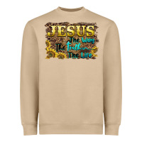 Jesus The Way The Truth The Life Heavyweight Sweatshirt | Teevron