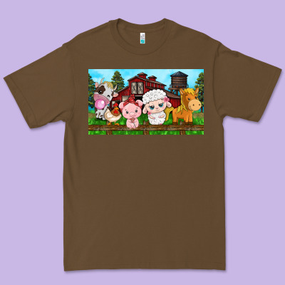 Cute Farm Animals Premium Tee Designed By Tumblerdesignbyshophia