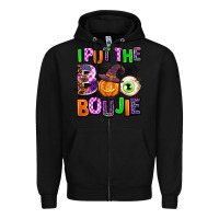 Black Hallowen Boo Zipper Hoodie - AdoDesignShop